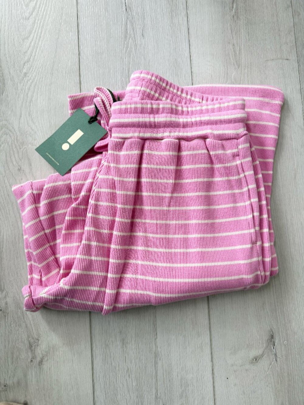 Daily Drills - Thermal Resort Pants - Taffy + Cream Stripe - Size M/L - Picture 3 of 4